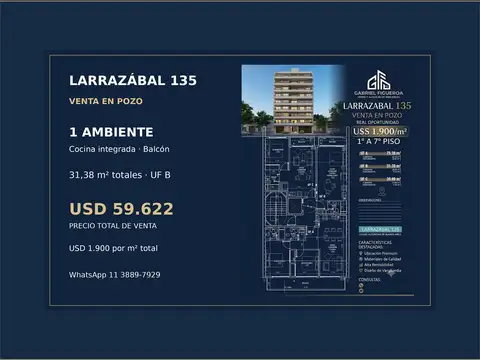 Departamento en venta: Avenida Larrazábal 100, Liniers